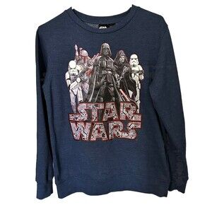 Star Wars Dark Side, Youth Shirt Blue Size Extra Large Long Sleeve Shirt Sweater